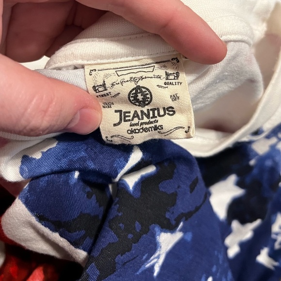 Vintage Jeanius American Flag All Over Print - Picture 7 of 12